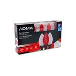 Noma C9 LED Christmas Lights | 25 Red & Pure White Bulbs | 16.8 Ft. String Light | UL Certified | Indoor & Outdoor