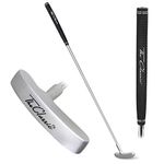 GoSports Classic Golf Putter, Choose Between 2 Way or Blade Putter - 35" Length with Premium Grip, Silver