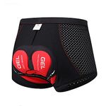 PROBEROS Cotton Cycling Shorts For Men & Women With 3D Gel Padded, Sillicone And Foam Padded Underwear For Cycling, Anti-Slip Leg Grips And Sweat Resistant Bike Shorts(M), Black