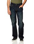 True Religion Men's Ricky Straight Leg Jean with Back Flap Pockets, Ggjd Last Call, 36W x 32L