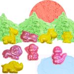 ToyMagic Animal Theme Sand Art Game|DIY Sand Art Kit with 3 Colored Sand & 8 Animal Shape Mould|Non Toxic Sand|Enhance Learning & Creativity|Art & Craft Toy for Kids 3+|Birthday Gift|Made in India