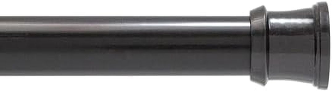 Kenney Twist & Fit Shower Curtain Rod, 42-72", Black