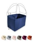 DGAZ Purse Organizer Silky Smooth Fits picotin 18/22 Bags,Silk,Luxury Handbag Tote in Bag Shapers (Blue Nuit, PC22)