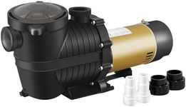 Pool Pump,PureBy 1.5HP Dual Voltage 115/230V In/Above Ground Pool Pump, Self-priming Swimming Pool Water Circulation Pumps with 1.25" & 1.5“ NPT Unions