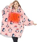 Venustas Heated Blanket Hoodie with Battery Pack, Unisex Oversized Sherpa Wearable Sweatshirt for Women & Men
