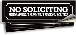 iSYFIX No Soliciting Sign Sticker f