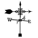 Weather Vane for Roof, All Steel Metal Construction Weathervane, Direction Wind Vane, for Garden, Home, Sheds, Fence Posts, Pergola