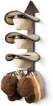 HYDERMUS Cowboy Hat Holder Rustic Wood Arrow Design Hat Organizer 4 Pieces Cowboy Hat Rack Western Decor Hat Storage Hanger for Display and Organization Walnut