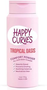 HAPPY CURVES Comfort Powder: Talc Free Anti Chafe Body & Foot Powder Deodorant to Control Inner Thigh Chafing, Underboob, and Butt Sweat All Women
