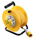 Masterplug 110 Volts Site Power Two Socket Cable Reel, 25 Metre