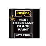 RUSTINS Heat Resistant Black Paint 500ml