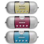 Drool Pet Products Dog Food Pate | Triple Pack 3 x 400g Premium Pate | Dog Pate Tube 1 x Buffalo 1 x Ostrich 1 x Fish