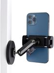 Gym Magnetic Phone Holder Mount with 360° Adjustable Dual Ballhead Magic Arm, Magnet Base Phone Mount for Gym Equipment, Refrigerator, or Any Ferrous Metal Surface, Compatible with All Smartphones