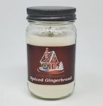 Spiced Gingerbread Candle ~ Gingerbread Scented Soy Candle ~ Available in Glass 3 Wick Jar & Mason Jar Soy Candle (Mason Jar 16oz)