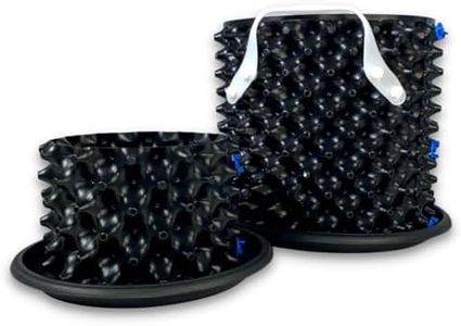 Porcupots Air Pruning Pots for Plants (2-Pack with White Handles) – Complete Grow Kit (1 & 5 Gallon Pots) - Promote Healthy Plant Roots Complete Air Pruning, Re-Planting & Plant Rooting System