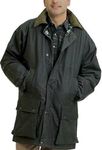 British Quilted Wax Rain Jacket (L,