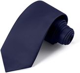UETLRO Navy Blue Ties For Men Solid