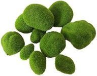 20 Pieces Artificial Moss Rocks Decorative Faux Green Moss Covered Stones (2 Size)