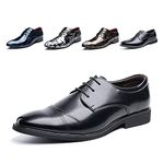 Derby Shoes for Men Business Oxford Shoes Brogue Patent Leather Mens Dress Shoes Lace-Ups Monk Formal Slip-On 2 Black UK 10