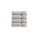 Christy Chroma Face Cloths Set | Pack of 4 | Soft Velvety Smooth Bathroom Flannels | Bold and Bright | Face and Body Wash Cloths | 100% Cotton | Dove Grey