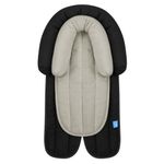 INFANZIA Upgraded 2-in-1 Head & Body Supports for Newborn Infant - Extra Soft Breathable Car Seat Insert Cushion Pad, Perfect for Carseat, Buggy, Swing, Bouncer, Black