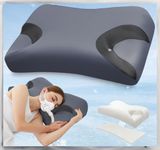 CPAP Memory Foam Pillow for Side Sleeper, Sleep Apnea Pillow for Sleeping, CPAP Nasal Pillows Suit for All CPAP Masks User, Orthopedic Neck Support Pillow Relief Neck Pain for Side Sleepers-King Size