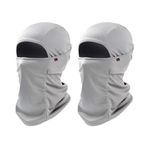 Autofy Face Mask for Bikers Riding Full Face Mask Balaclava for Men Black Mask for Bike Riding Accessories Cycling Accessories Mask for Men Women Rider Full Face Helmet Mask for Men Grey [Pack of 2]