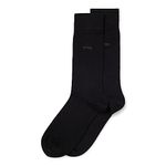 BOSS Men's George Mercerized Cotton Pin Dot Dress Sock, Black, 7-13