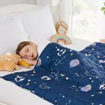 HOSUKKO Weighted Blanket - Weighted Blanket 5 lbs Navy Starry Sky Heavy Blanket - Breathable Blanket(36 * 48 inches, 5 lbs)