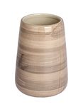 WENKO 22643100 Toothbrush tumbler Pottery Sand - holder for toothbrush and toothpaste, Ceramic, 8 x 11 x 8 cm, Beige