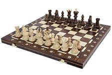 Chess Set - Ambassador High Detail European Wooden Handmade Set - 21"x21"