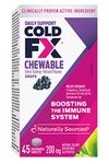 COLD-FX Grape Chewables, Ginseng, Extract, Reduce Chance Cold and Flu, Support Immune System - 45 Vegan Capsules