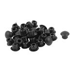 uxcell 30 Pcs Plastic M6 6mm Dia Flush Type Wiring Hole Plug Caps Black