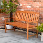 Kingfisher 3 Seater Hardwood Garden Patio Bench