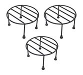 ORCHID ENGINEERS Plant Stand For Balcony, Flower Pot Stand, Pot Stand For Outdoor Plants, Planter Stand, Stands For Pots For Plants, Plant Stand For Indoor Plants, Pack of 3 Black