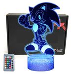 TRIPRO Hedgehog Cartoon 3D Illusion Table Lamp Night Light with Lighted Base,16 Colors Change, Smart Touch Button & Remote Control for Gifts