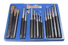 US PRO b2071 16pc Punch & Chisel Set, Black