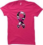 Camoflauge Pink Ribbon - Breast Cancer Women's T-Shirt - Pink - Medium