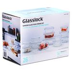 Glasslock Oven and Microwave Safe Tempered Glass Food Storage Set 26 Piece Set