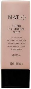 Natio Australia Tinted Moisturiser SPF 20 Neutral 50ml - 3-in-1 Skincare-and-Tint Moisturiser - Lightweight, Hydrating, Sheer Coverage - Made in Australia