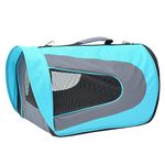 Emily Pets Soft-Sided Airline Approved Pet Travel Carrier for Cats, Small Dogs, Puppies and Other Pets (Blue)