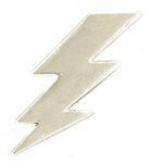 Metal Enamel Pin Badge Lightning Flash Bolt Strike (Chrome Finish)