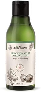 Satthwa Fractionated Coconut Oil - 100% Pure & Natural Premium Grade Coconut Carrier Oil for Essential Oils, Massage Oil, Moisturising Hair Oil & Body Oil, Ideal for Men & Women (150ml)