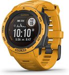 Garmin Instinct Solar, Solar-powered Rugged Outdoor Smartwatch, Built-in Sports Apps and Health Monitoring, Sunburst Yellow