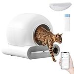 NEOCOZY Self-Cleaning Cat Litter Box, Litter Box with Infrared Detector and Weight Sensors, Automatic Cat Litter Box with Odor Removal, 65L+9L Large Capacity,Self Cleaning Litter Box for Multiple Cats