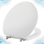 White Round Toilet Seat Natural Woo