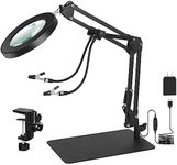 Toolour 5X&10X Magnifying Glass Lig
