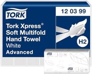 Tork Xpress Large Multifold Hand Towels White H2, Advanced, 2-ply, Absorbent, 21 x 136 Sheets, 120399