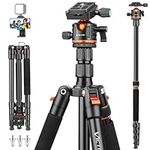 Victiv 78.7"/ 200cm Camera Tripod, Travel Tripod Portable Compact Tripods, 360° Panoramic Ball Head DSLR Tripod for Canon Sony Nikon, Aluminum Camera Tripods Stand with Monopod for Cameras