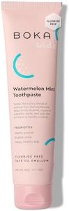 Boka Natural Kids Toothpaste, Fluoride Free - Nano Hydroxyapatite for Remineralizing, Sensitive Teeth, & Whitening - Dentist Recommended Oral Care - Watermelon Mint, 4oz 1 Pack - Made in USA